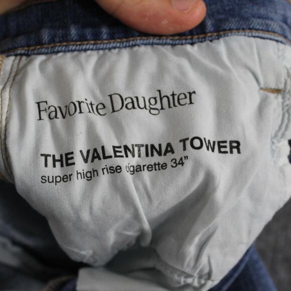 Favorite Daughter Jeans 24 Valentina Tower Super High Rise Bootcut Distressed - Picture 9 of 16